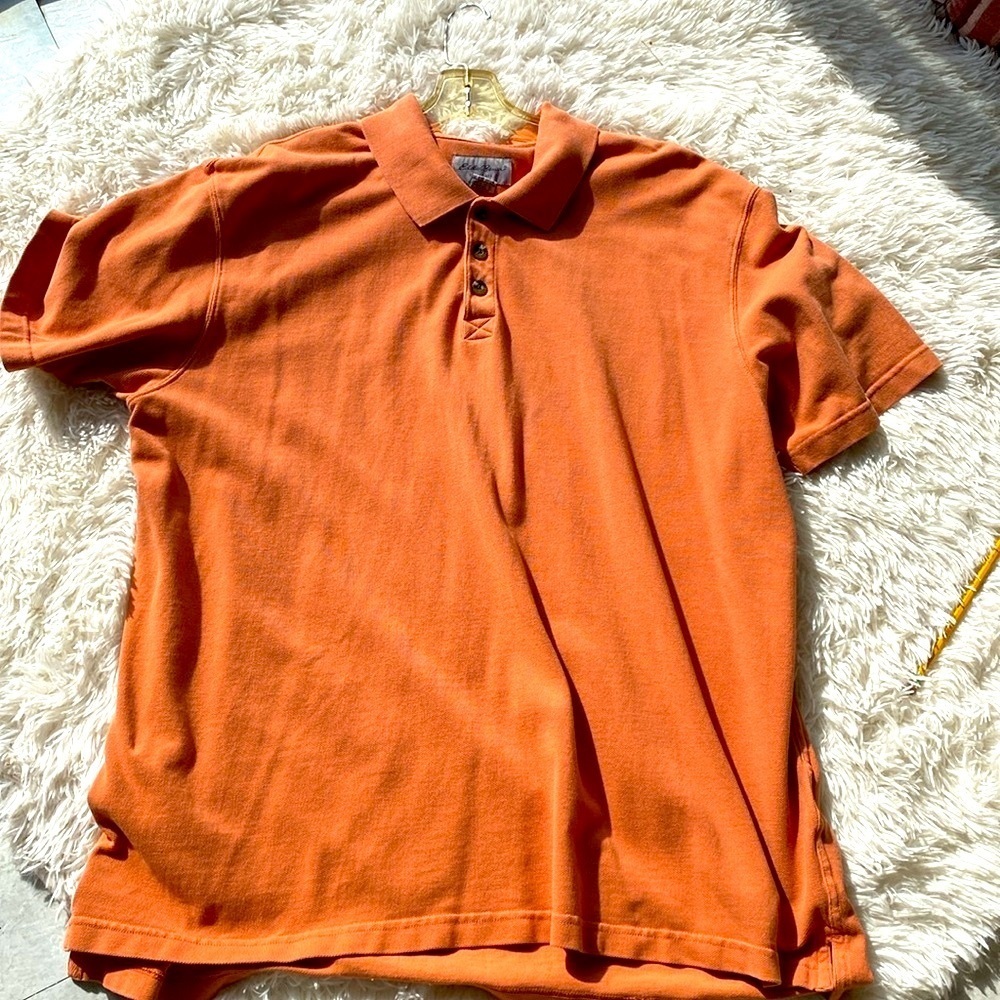 VINTAGE EDDIE BAUER MEN’S ORANGE SHORT SLEEVE 100% COTTON POLO SHIRT XXL… - Picture 1 of 10